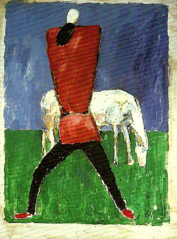 Kazimir Malevich peasant and horse Germany oil painting art